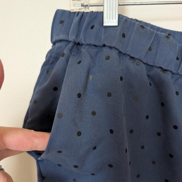 Akris Punto Polka Dot Blue Drawstring Pants sz 10 - Picture 4 of 7